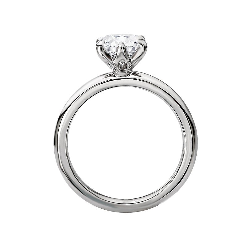 Aurenza Bandoras 14K White Gold Solitaire Semi-Mount Diamond Ring