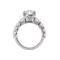 Orbelle Lab Grown Diamond Band Semi-Mount Engagement Ring - Bandora 14K White Gold Round Cut 8.2mm