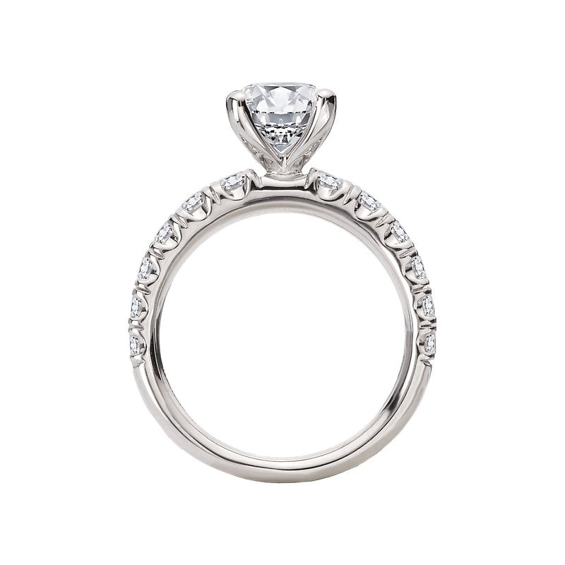 Orbelle Diamond Semi-Mount Engagement Ring | Bandora 14K White Gold Oval 10x7mm