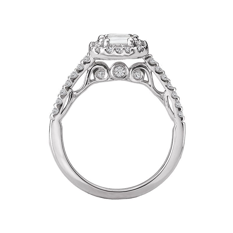 Orbelle Halo Diamond Ring Semi-Mount in 14K White Gold