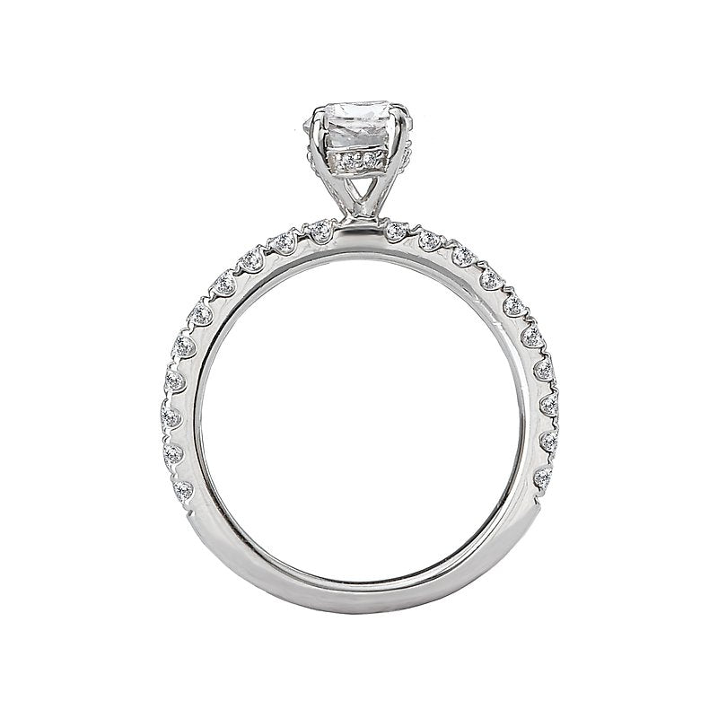 Orbelle 14K White Gold Oval Diamond Semi-Mount Ring