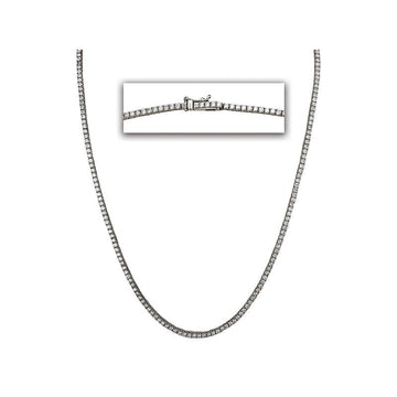 Luxora 14K White Gold Round Diamond Fashion Necklace - 5.0 Carat Total Weight