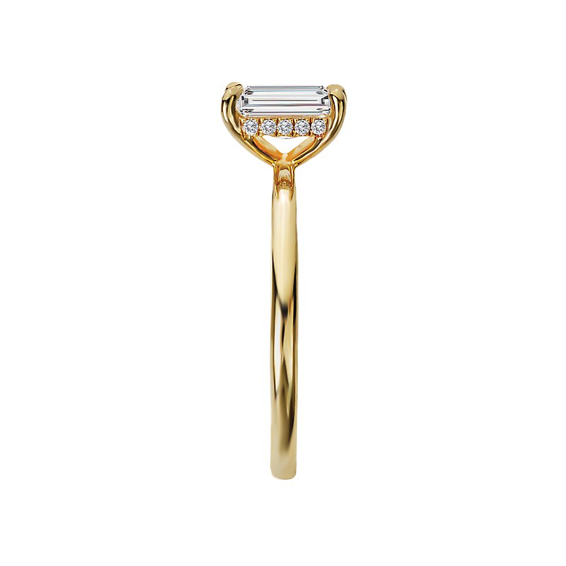 Orbelle Hidden Halo Lab Grown Diamond Engagement Ring in 14K Yellow Gold