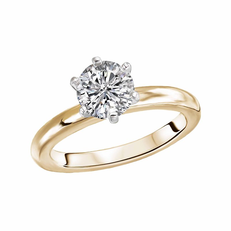 Aurenza Bandoras 14kt Yellow Gold Solitaire Semi-Mount Diamond Ring