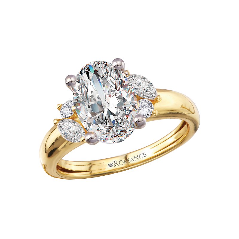 Orbelle 14K Yellow Gold Semi-Mount Diamond Engagement Ring
