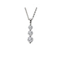 Luxora 14K White Gold Round Cut Diamond Pendant