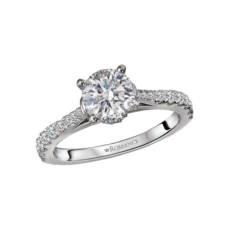 Orbelle 14K White Gold Diamond Halo Engagement Ring