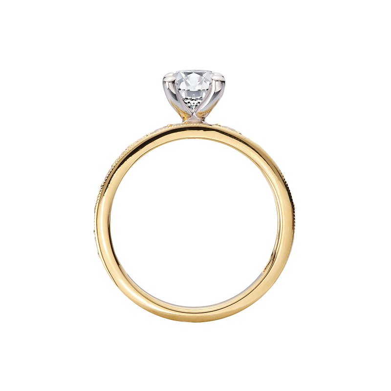 Orbelle 14K Yellow Gold Semi-Mount Oval Diamond Engagement Ring