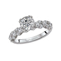Orbelle 18K White Gold Diamond Cluster Semi-Mount Engagement Ring