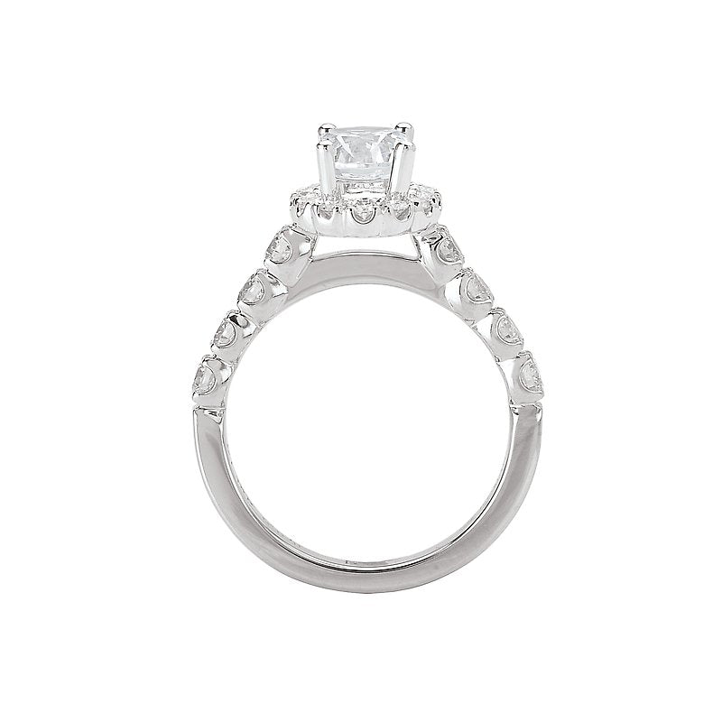 Orbelle Halo Semi-Mount Lab Grown Diamond Ring - 14K White Gold