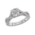 Glemera Bandora 14K White Gold Split Shank Diamond Ring Semi-Mount