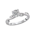 Glemera Bandora Diamond Engagement Ring in 14K White Gold