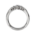 Curved Nesting Lab Grown Diamond Wedding Ring in 14K White Gold