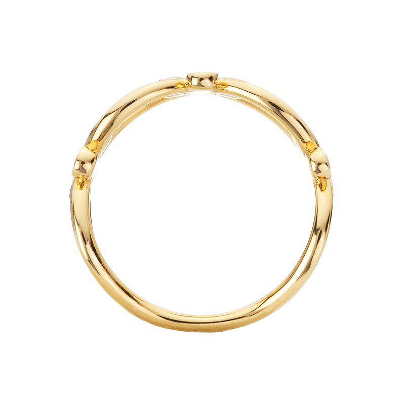 Luxora Ladies Fashion Braided Diamond Ring - 14K Yellow Gold Classic Style