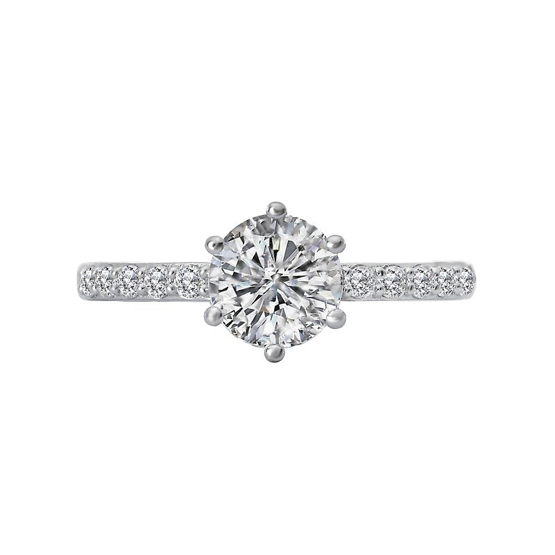 Orbelle White Gold Lab Grown Diamond Solitaire Semi-Mount Engagement Ring