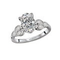 Orbelle Milgrain Design Diamond Engagement Ring | 14K White Gold