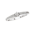 Glemera Petite Bandora Diamond Engagement Ring in 14K White Gold