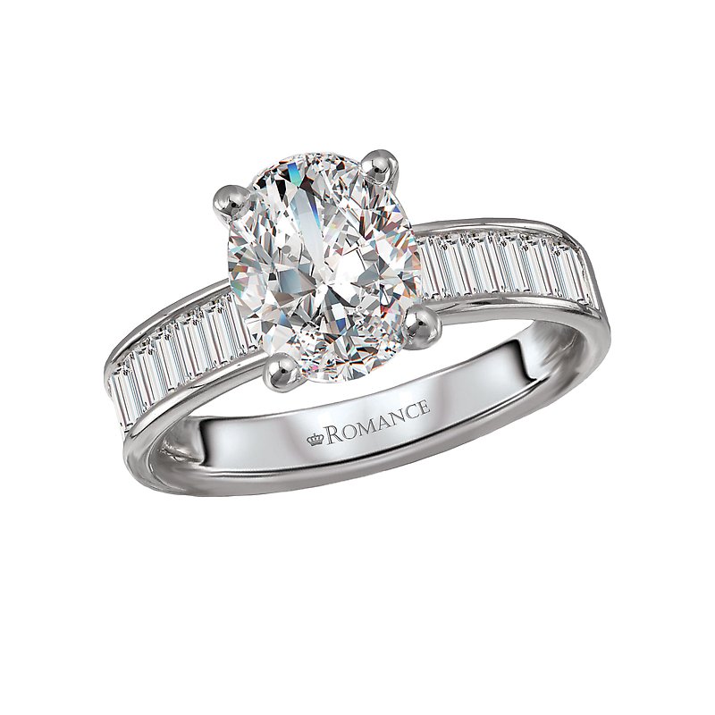 Orbelle Lab Grown Diamond Engagement Ring | Bandora 14K White Gold Oval Semi-Mount