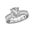 Orbelle Lab Grown Diamond Engagement Ring | Bandora 14K White Gold Oval Semi-Mount