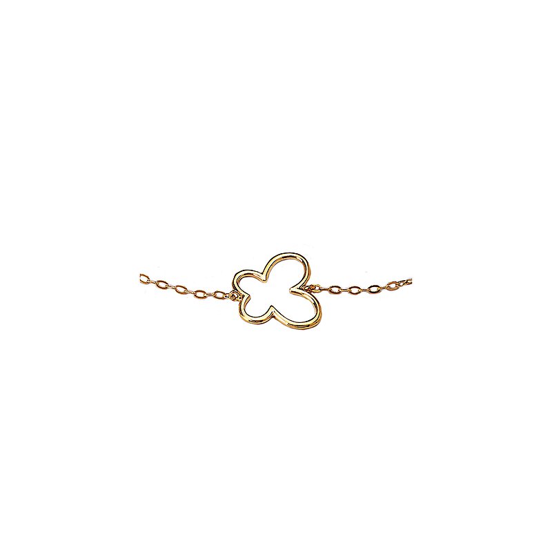 Luxora Italian 14kt Yellow Gold Butterfly Chain Bracelet