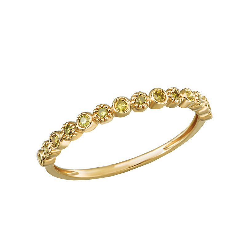 Luxora 14K Yellow Gold Ladies Fashion Diamond Ring - Round Cut