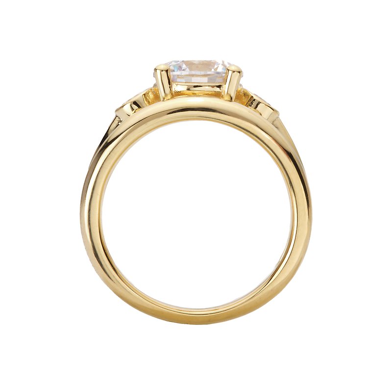 Orbelle 3 Row Shank Semi-Mount Diamond Ring in 14K Yellow Gold