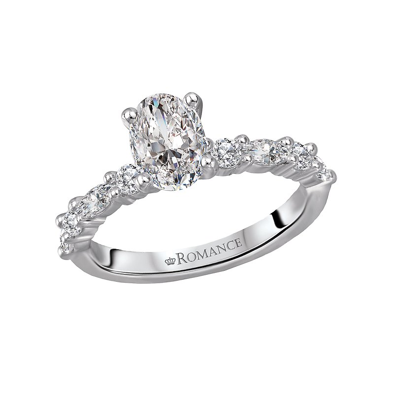 Bandora Orbelle White Gold Oval Diamond Semi-Mount Ring