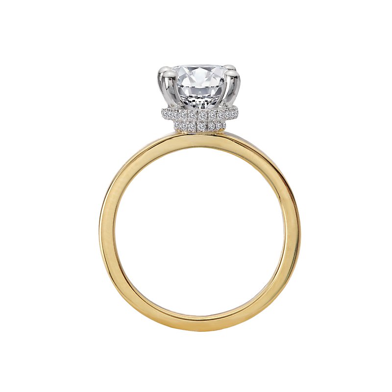 Orbelle Diamond Hidden Halo Engagement Ring in 14K Yellow Gold