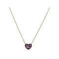 Luxora Pink Sapphire Heart Necklace | 14K Yellow Gold Pendant
