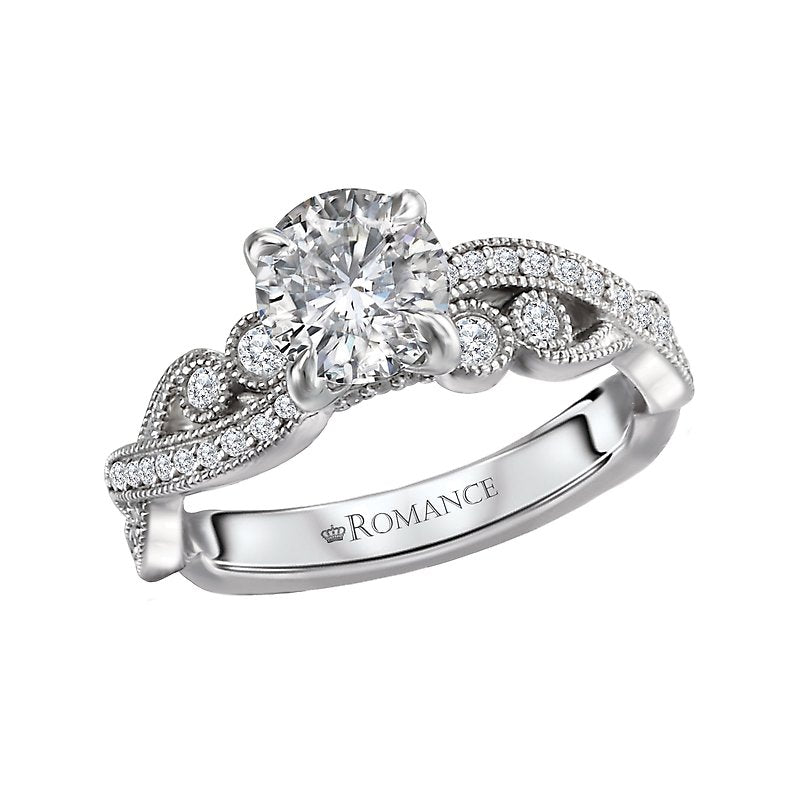 Orbelle White Gold Lab Grown Diamond Semi-Mount Engagement Ring