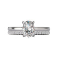 Orbelle White Gold Oval Solitaire Lab Grown Diamond Semi-Mount Engagement Ring