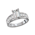 Orbelle Lab Grown Baguette Diamond Engagement Ring | Bandora 14K White Gold