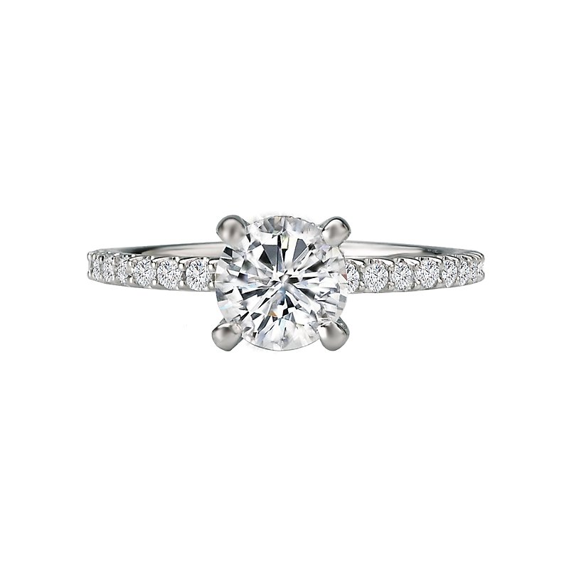 Bandora Orbelle White Gold Lab Grown Diamond Semi-Mount Engagement Ring