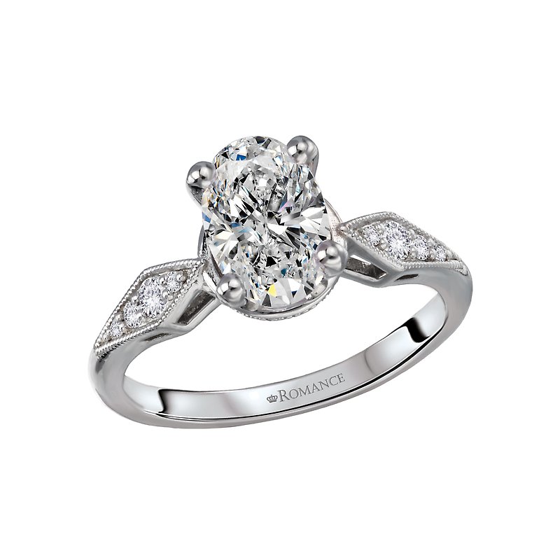 Orbelle Art Deco White Gold Diamond Wedding Band