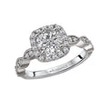 Orbelle Halo Semi Mount Ring in 14K White Gold with Lab Grown Diamond