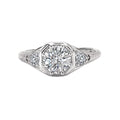 Vintage 14K White Gold Semi-Mount Diamond Ring with Lab Grown Diamonds