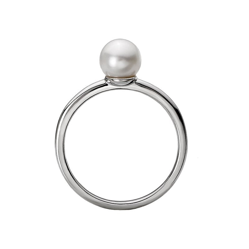 Luxora Classic 14K White Gold Freshwater Pearl Ring