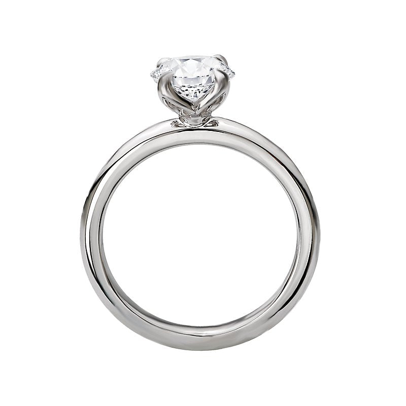Aurenza Bandoras 14K White Gold Solitaire Diamond Ring Semi-Mount