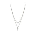 Luxora Diamond Fashion Necklace - 14K White Gold Adjustable Lariat with Round Diamonds