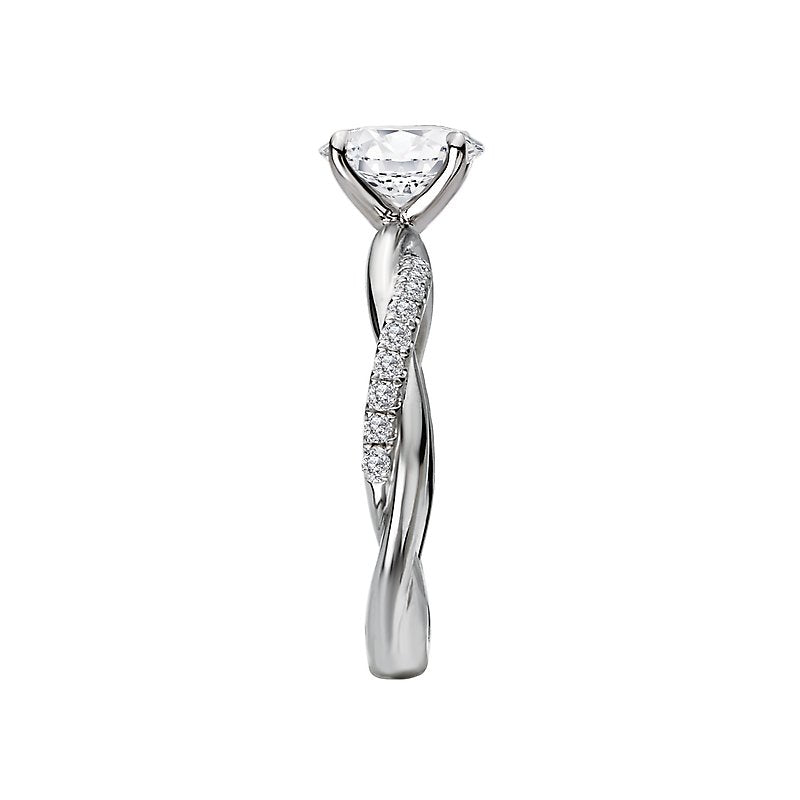 Orbelle White Gold Oval Cut Lab Grown Diamond Semi-Mount Engagement Ring
