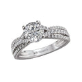 Orbelle Split Shank Semi-Mount Diamond Ring in 14K White Gold