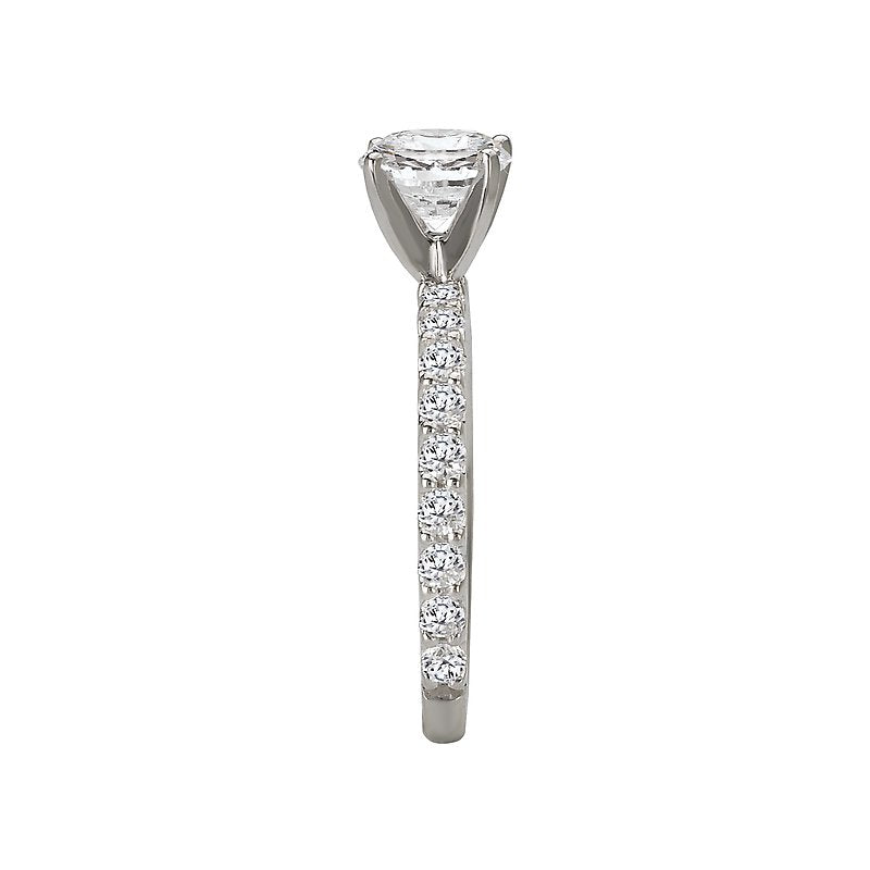 Bandora 14K White Gold Semi-Mount Lab Grown Diamond Engagement Ring