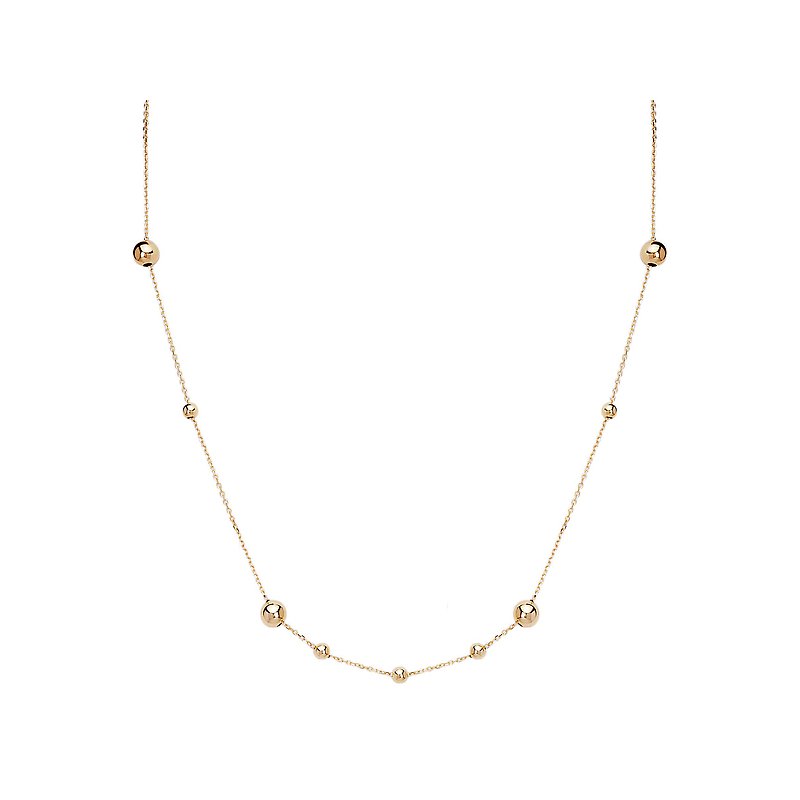 Luxora Italian 14kt Yellow Gold Adjustable Bead Necklace