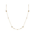 Luxora Italian 14kt Yellow Gold Adjustable Bead Necklace