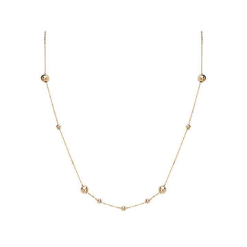 Luxora Italian 14kt Yellow Gold Adjustable Bead Necklace