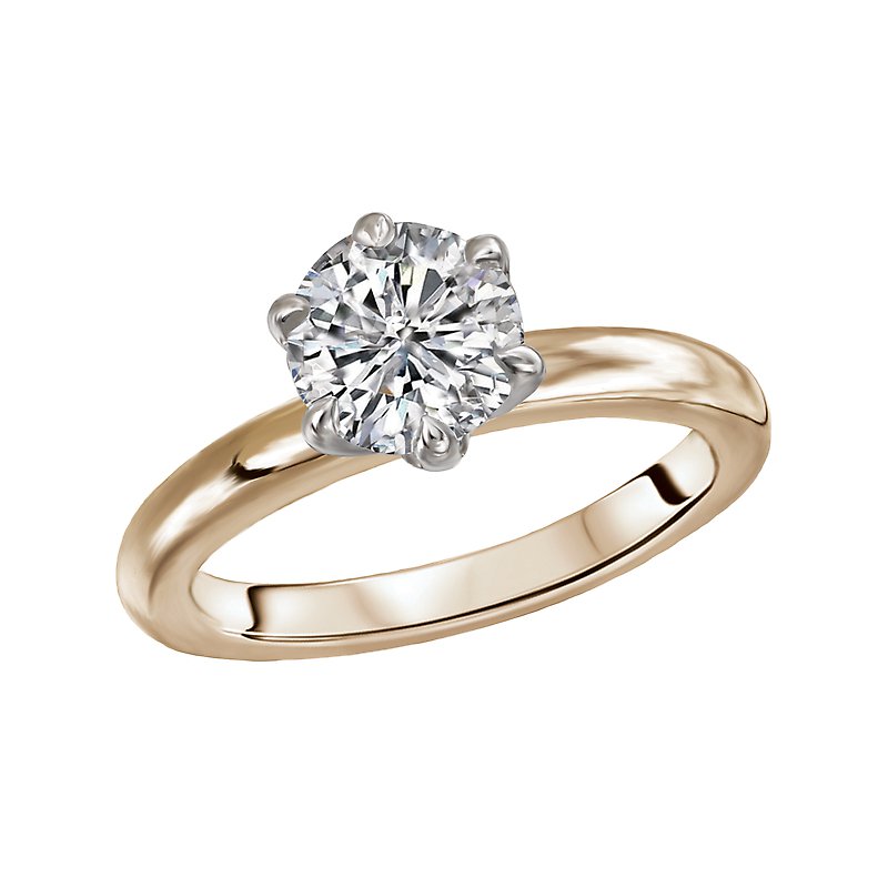 Kim Classics Solitaire Semi-Mount Diamond Ring in 14K Yellow Gold