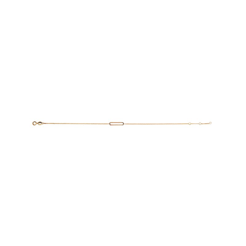 Luxora Italian 14kt Gold Paperclip Chain Bracelet - Adjustable Mini Accent