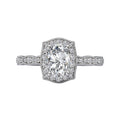 Orbelle Halo Semi-Mount Lab Grown Diamond Ring in 18K White Gold