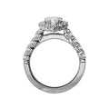 Orbelle Halo Semi-Mount Diamond Ring in 14K White Gold with Pear Shaped Lab Grown Diamond