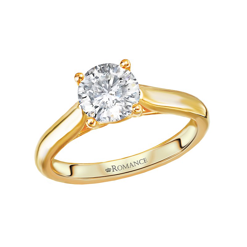 Orbelle Solitaire Semi-Mount Diamond Ring in 14K Yellow Gold